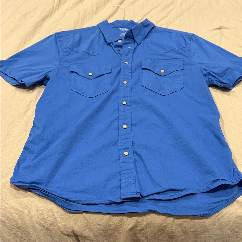 Tecovas Pearl snap Blue Men's Shirt
